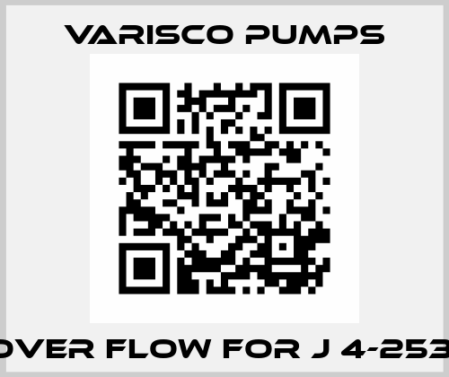 OVER FLOW for J 4-253  Varisco pumps