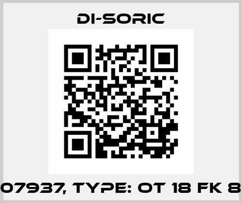 p/n: 207937, Type: OT 18 FK 800 N3 Di-Soric