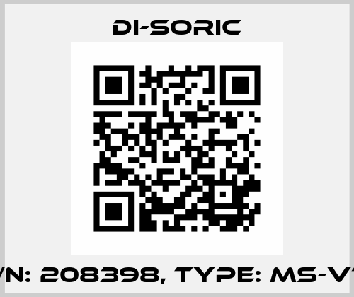 p/n: 208398, Type: MS-V1H Di-Soric