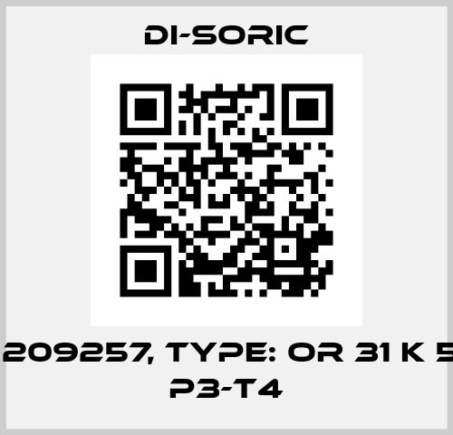 p/n: 209257, Type: OR 31 K 5000 P3-T4 Di-Soric