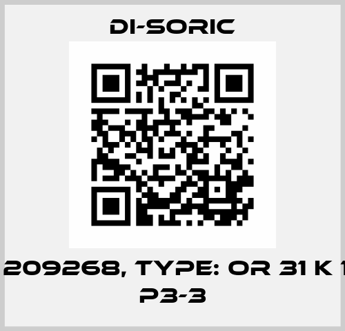p/n: 209268, Type: OR 31 K 1500 P3-3 Di-Soric