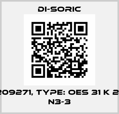 p/n: 209271, Type: OES 31 K 20000 N3-3 Di-Soric