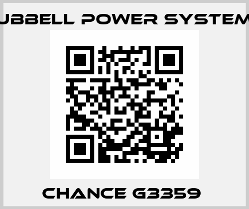 CHANCE G3359  Hubbell Power Systems