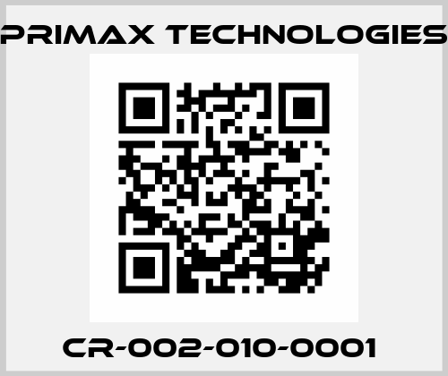 CR-002-010-0001  Primax Technologies