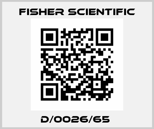 D/0026/65  Fisher Scientific