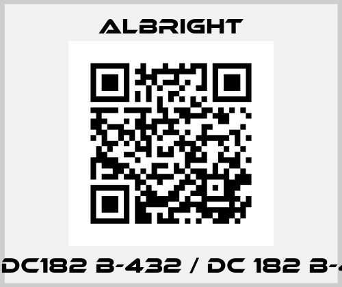 PN: DC182 B-432 / DC 182 B-432 Albright