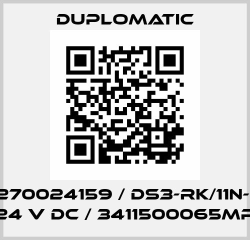 DLI 21270024159 / DS3-RK/11N-D24K1 24 V DC / 3411500065MP Duplomatic