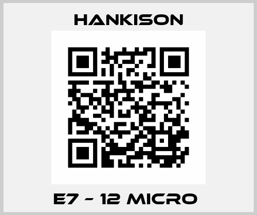 E7 – 12 MICRO  Hankison