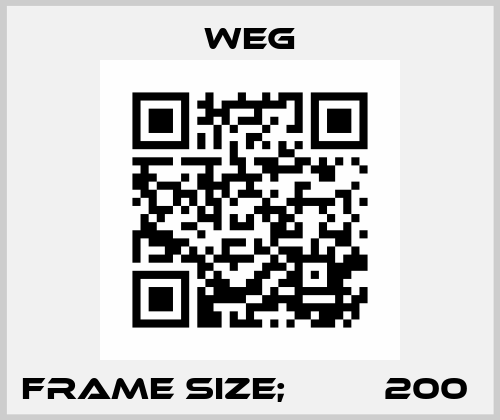 FRAME SIZE;         200  Weg
