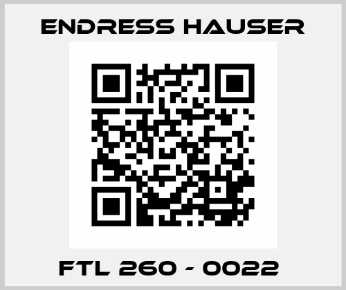 FTL 260 - 0022  Endress Hauser