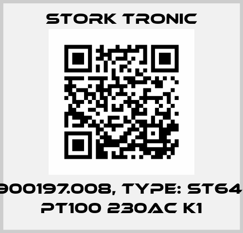 P/N: 900197.008, Type: ST64-31.10 PT100 230AC K1 Stork tronic
