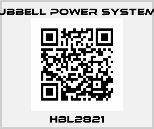HBL2821 Hubbell Power Systems