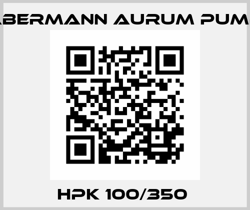HPK 100/350  Habermann aurum pumps