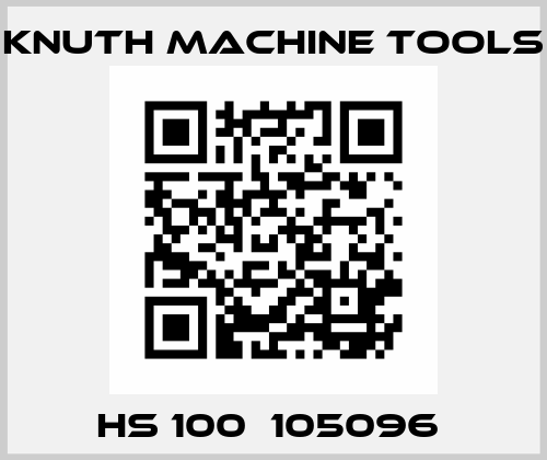 HS 100  105096  Knuth Machine Tools