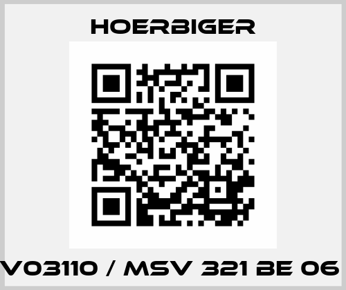 HV03110 / MSV 321 BE 06 N Hoerbiger