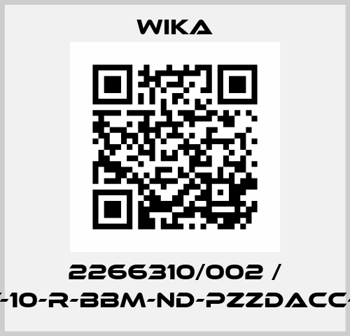 2266310/002 / IPT-10-R-BBM-ND-PZZDACC-ZZ Wika