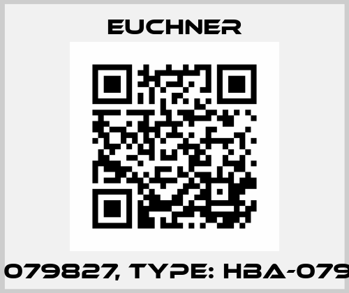 p/n: 079827, Type: HBA-079827 Euchner
