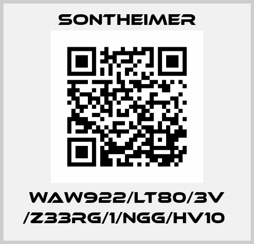 WAW922/LT80/3V /Z33RG/1/NGG/HV10  Sontheimer