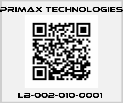 LB-002-010-0001  Primax Technologies