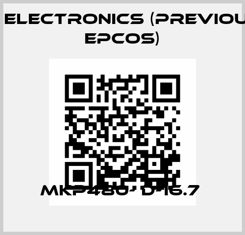 MKP480- D-16.7  TDK Electronics (previously EPCOS)