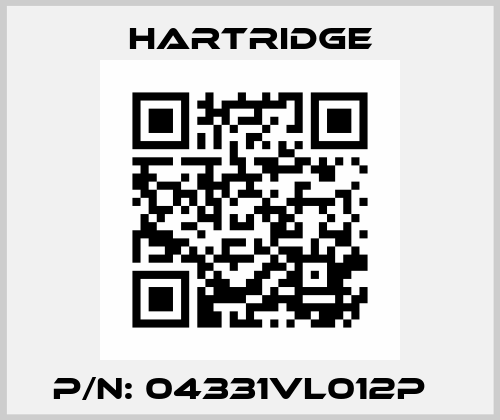 P/N: 04331VL012P   Hartridge