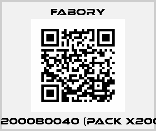 01200080040 (pack x200)  Fabory