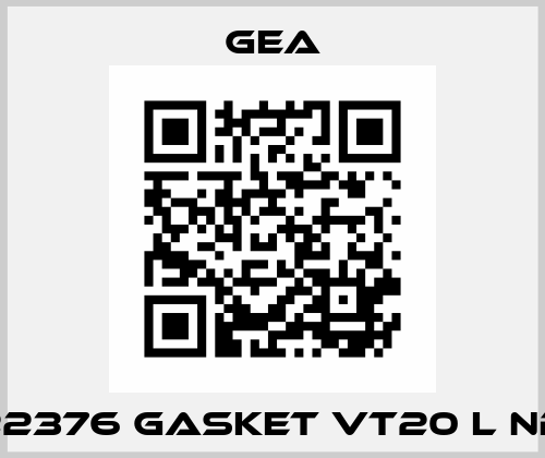 100022376 gasket VT20 L NBR-HT Gea