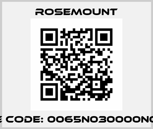 Type code: 0065N030000N0375  Rosemount