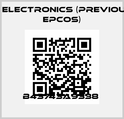 B43743A9338  TDK Electronics (previously EPCOS)