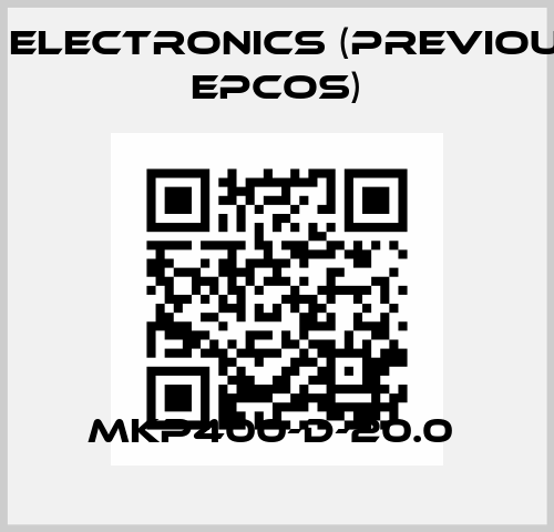 MKP400-D-20.0  TDK Electronics (previously EPCOS)