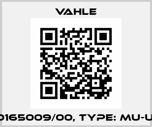 P/n: 0165009/00, Type: MU-US10S Vahle