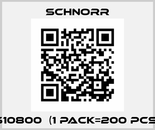 510800  (1 pack=200 pcs) Schnorr