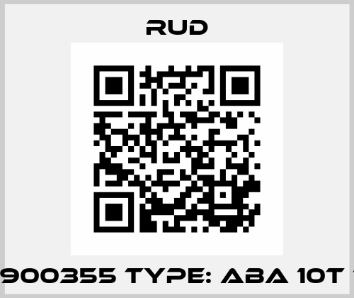 P/N: 7900355 Type: ABA 10t 1.6541 Rud