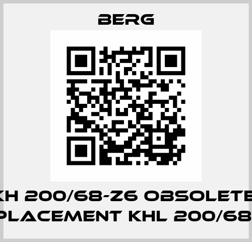 KH 200/68-Z6 obsolete, replacement KHL 200/68-Z6 Berg Spanntechnik