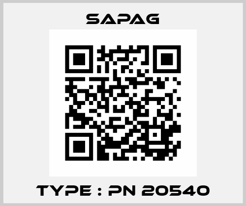 Type : PN 20540 Sapag
