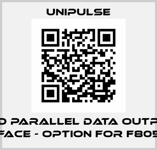 BCD Parallel data output interface - Option for F805AT-CE Unipulse
