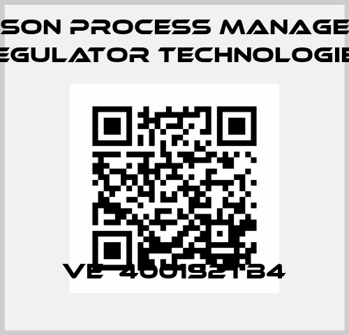 VE‐4001S2TB4 Emerson Process Management Regulator Technologies