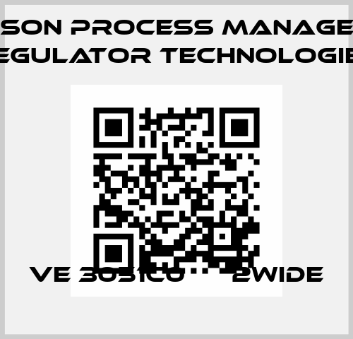 VE 3051C0 ‐‐ 2WIDE Emerson Process Management Regulator Technologies