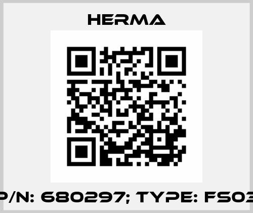 p/n: 680297; Type: FS03 Herma