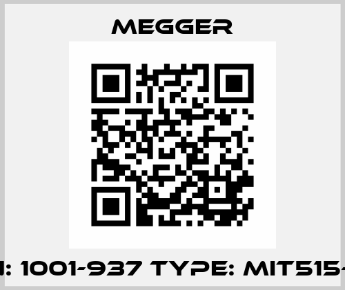 P/N: 1001-937 Type: MIT515-EU Megger