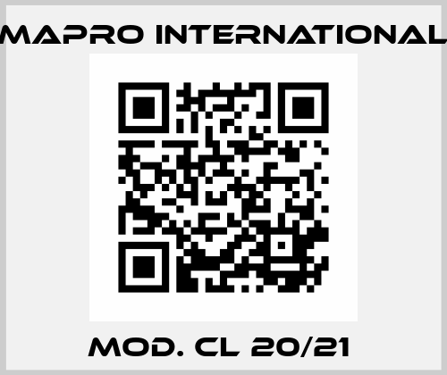 MOD. CL 20/21  MAPRO International