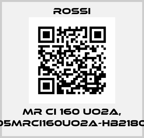 MR CI 160 UO2A, G05MRCI160UO2A-HB2180L  Rossi