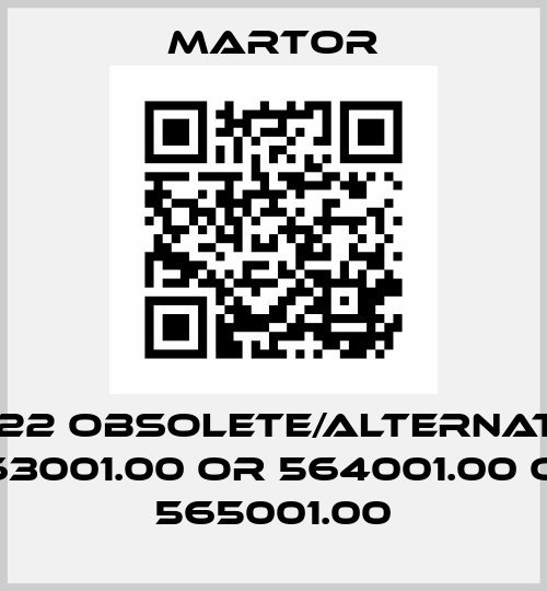 NO. 222 obsolete/alternatives 363001.00 or 564001.00 or 565001.00 Martor