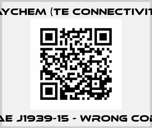 SAE J1939-15 - wrong code Raychem (TE Connectivity)