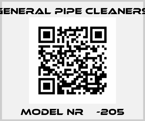 Model nr  Т-205 General Pipe Cleaners