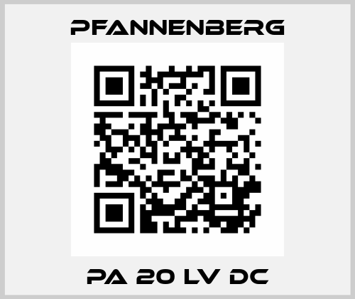 PA 20 LV DC Pfannenberg