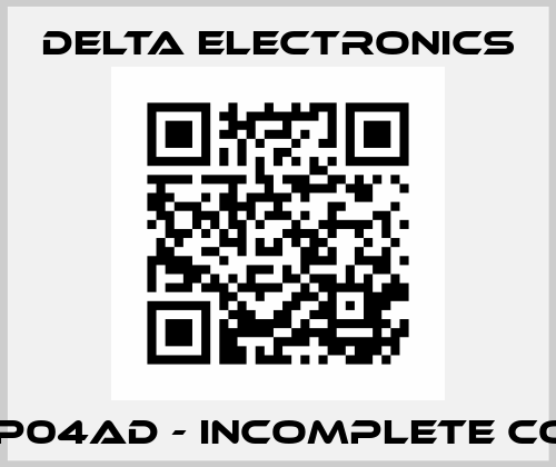 DVP04AD - incomplete code Delta Electronics
