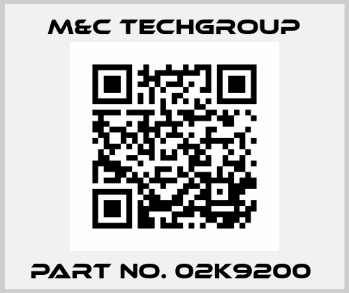 PART NO. 02K9200  M-C