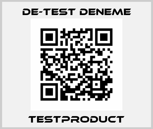 testproduct De-Test DENEME