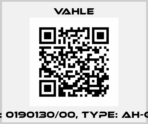 P/n: 0190130/00, Type: AH-GAL Vahle